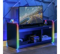 Electra RGB TV Stand Media Unit for up to 42" TV's with LED Lights X Rocker Black One Size