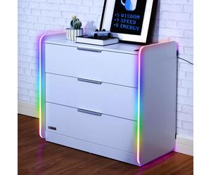 X Rocker Electra RGB Chest of Drawers White