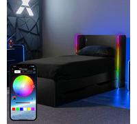 X Rocker Electra RGB Single Gaming Bed With Storage and App Controlled LED Lights, Black