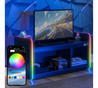 Electra RGB TV Stand Media Unit for up to 42" TV's with LED Lights X Rocker Black One Size