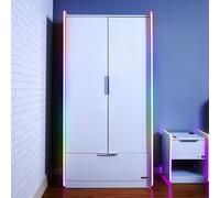 Electra 2 Door Wardrobe with LED Lights White