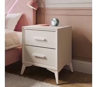X Rocker Florence Canvas 2 Drawer Bedside Table in Beige X Rocker Beige