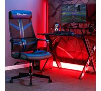 X ROCKER Helix Mesh Office Chair High Back Ergonomic Gaming Desk Chair BLUE