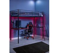 X Rocker Icarus XL Gaming High Sleeper Bunk Bed Black