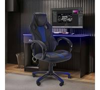Maverick PC Office Gaming Chair - Black and Blue, Black/Blue