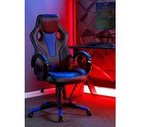X Rocker Maverick Ergonomic Office Gaming Chair - Black/Blue Carbon