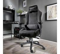 X Rocker Messina Chenille PC Office Gaming Chair - Black Black