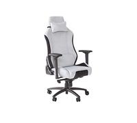 X-Rocker Messina High Back Luxury Gaming Chair for Adults & Teens - 3D Armrests, Head & Lumbar Cushion, Height Adjustable Recliner, Chenille Fabric - Silver