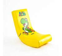 X-Rocker Officially Licensed Nintendo Super Mario Bros Video Rocker Gaming Chair for Juniors, Folding Rocking Seat- JOY Collection (Yellow, Yoshi)