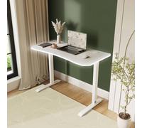 XR Living OKA 110cm Office Desk with Wireless Charging and app controlled RGB LED Lights - White, White