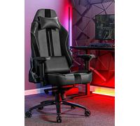 X Rocker Onyx PC Office Premium Gaming Chair - Black/Gold Black