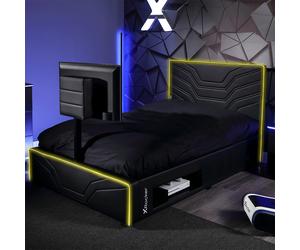 X Rocker Oracle TV Gaming Bed - Black/Double