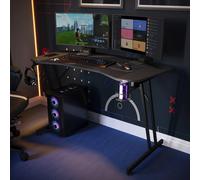 X Rocker Panther Evo Gaming Desk with Mousepad Black