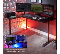 X Rocker Panther XL Corner Gaming Desk Black