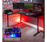 X ROCKER Panther XL Reversible Corner Desk L-Shape PC Gaming Table Mousepad
