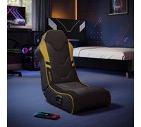 X Rocker Shadow 2.0 Audio Floor Rocker Gaming Chair For Kids - Black And Gold