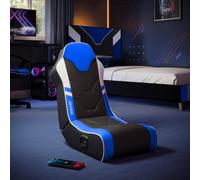 X Rocker Shadow 2.0 Audio Floor Rocker Gaming Chair For Kids - Blue And Black