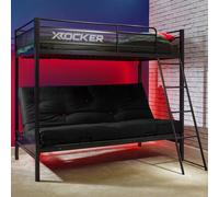 Stronghold Gaming Bunk and Sofa Bed Frame - Size: Single - Black Black