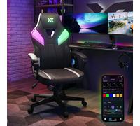X Rocker Tempest Ergonomic PC Gaming Chair with LED Lights Black