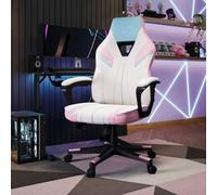 X Rocker Tempest Ergonomic PC Office Gaming Chair with Extra Wide Seat in White X Rocker White
