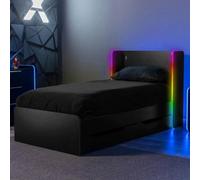 X Rocker X-Rocker Electra Rgb Single Gaming Bed With Underbed Storage Drawers, Neo Motion Sync Lighting With 90X190Cm Mattress - Black