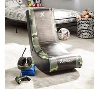 X Rocker X-Rocker Floor Chair Folding Gaming Rocking Seat For Kids Camo Green