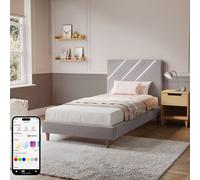 X Rocker Xr Living Lily Single Bed Frame With App Controlled Led Lights - Grey
