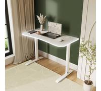 XR Living OKA 140cm Office Desk with Wireless Charging and app controlled RGB LED Lights - White, White