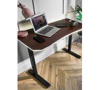 X Rocker XR Living - Oka Office Desk with LED Lights & Wireless Charging - Walnut White