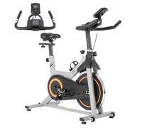 X-RUSH Stationary Exercise Bike for Home, Indoor Cycling Bike with Silent Belt Drive, Adjustable Seat & Resistance, LCD Display, iPad Holder, 264 LBS Weight Capacity