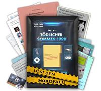 X-SCAPE Cold Case Detectives - Crime Game & Escape Room Game for Home - Fall 1 Deadly Summer 1998 - Realistic Crime Cases Solve from 14 Years - Crime Games for Adults for 1-6 People