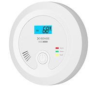X-Sense Carbon Monoxide Alarm with LCD Display, 10-Year Product Life, CO03B | Replaceable Battery-Operated CO Alarm Detector with Digital Display