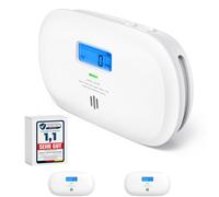 X-Sense Carbon Monoxide Detector, Replaceable Battery Powered CO Alarm with Digital Display, Portable Carbon Monoxide Alarm for Home with CO Peak Value Memory, XC0C-SR, 2-Pack