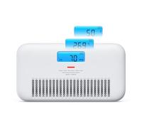 X-Sense Carbon Monoxide Detector with Temperature & Humidity Monitoring, Voice Alerts, Replaceable Battery Powered CO Alarm with Digital Display and Alarm Memory and Peak Level Record, XC0M-SR, 1-Pack