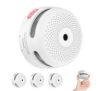 X-Sense Mini Smoke Alarm for Home, 10-Year Battery Fire Alarm, Smoke Detector with LED Indicator & Silence Button, Conforms to EN14604 Standard, XS01, 3-Pack