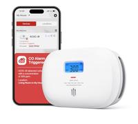 X-Sense Smart Carbon Monoxide Detector, Silence via App, CO Alarm with LCD Digital Display, Carbon Monoxide Alarm with Replaceable Battery, Compatible with X-Sense Home Security App, XC0C-iR