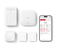 X-Sense Smart Home Security Systems, Wireless alarm systems, Works with Alexa, Supports Mobile App Alerts, Includes 1 Base Station, 2 Door Alarms, 1 Motion Alarm, 1 Keypad, AS05