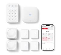 X-Sense Smart Home Security Systems, Wireless alarm systems, Works with Alexa, Supports Mobile App Alerts, Includes 1 Base Station, 4 Door Alarms, 2 Motion Sensors, 1 Keypad, AS08