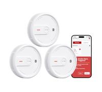 X-Sense Smart Smoke Alarm for Home, 10-Year Product Life and Replaceable Battery, Wi-Fi and App Function, Night Mode, XS0E-iR, 3-Pack
