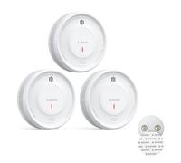 X-Sense Smart Smoke Alarm for Home with Magnetic Mount, Wireless Interlinked Fire Alarm, 10-Year Life Product and Replaceable Battery, App Function, Requires SBS50 Base Station, XS0D-MR, 3-Pack