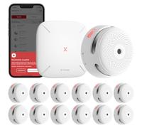 X-Sense Smart Smoke Detector, Home Security Kit with SBS50 Base Station, Conforms to EN14604, Compatible with X-Sense Home Security App, FS121