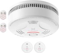 X-Sense Smoke Alarm for Home, 10-Year Battery Fire Alarm with Magnetic Mount, LED Indicator & Silence Button, Smoke Detector Battery Operated, Conforms to EN 14604 Standard, SD11, 2-Pack