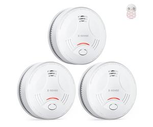 X-Sense Smoke Alarm for Home, Base Station SBS50 Required, All-in-One Control with the X-Sense Home Security App，SD11-MR，3-Pack