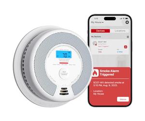 X-Sense Wi-Fi Combination Smoke Alarm and Carbon Monoxide Alarm with Replaceable Battery, Smart Fire Alarm Compatible with X-Sense Home Security App, SC07-WX, 1-Pack