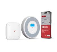 X-Sense Wi-Fi Combination Smoke and Carbon Monoxide Alarm for Home with English Voice Alerts, Wireless Interlinked Voice Alarm with SBS50 Base Station, XP0A-MR11