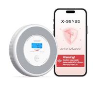 X-Sense Wi-Fi Combination Smoke and Carbon Monoxide Alarm with English Voice Alerts, Smart Smoke Alarm for Home with Replaceable Battery, XP0A-iR, 1-Pack