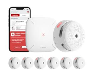 X-Sense Wi-Fi Smoke Alarm XS01-M with SBS50 Base Station Kit, Wireless Smoke Detector Home Security System, Compatible with X-Sense Home Security APP, FS61