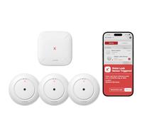 X-Sense Wi-Fi Water Leak Detector, Smart Water Sensor Alarm, Water Detector Alarm with 1700 ft Transmission Range for Kitchens, Basements, Bathrooms, 3 Water Detectors & 1 Base Station, SWS54
