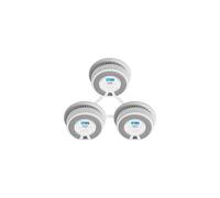 X-Sense Wireless Interlinked Combination Smoke Alarm and Carbon Monoxide Detector with LCD Display & 10-Year Battery, SC07-W, Link+, 3-Pack
