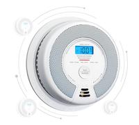 X-Sense Wireless Interlinked Combination Smoke and Carbon Monoxide Alarm, Smoke Alarm for Home with LCD Display & 10-Year Battery, Link+ Series, SC07-W, 1-Pack